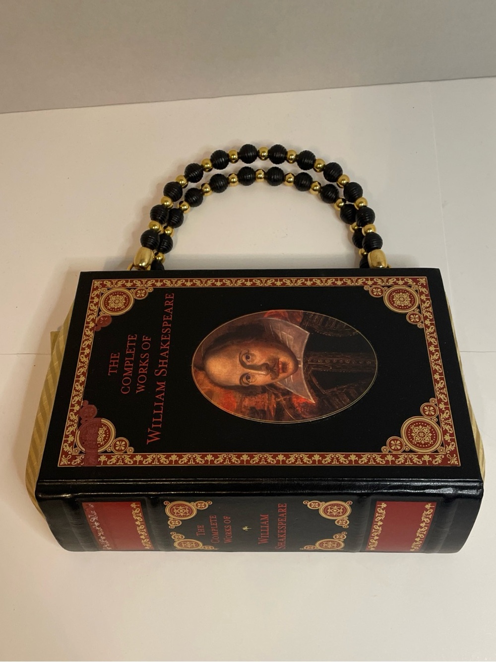 The Complete Works Of William Shakespeare Book Purse Handbag Beaded Handle - Picture 2 of 16